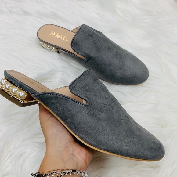 Shoes - Grey pearl mule